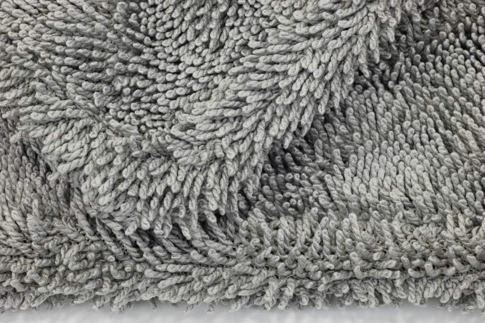 [Dreadnought] Microfiber Car-Drying Towel, Superior Absorbency for Drying Cars, Trucks, and SUVs, Double-Twist Pile, One-Pass Vehicle-Drying Towel (20"x30", Gray) 1-Pack