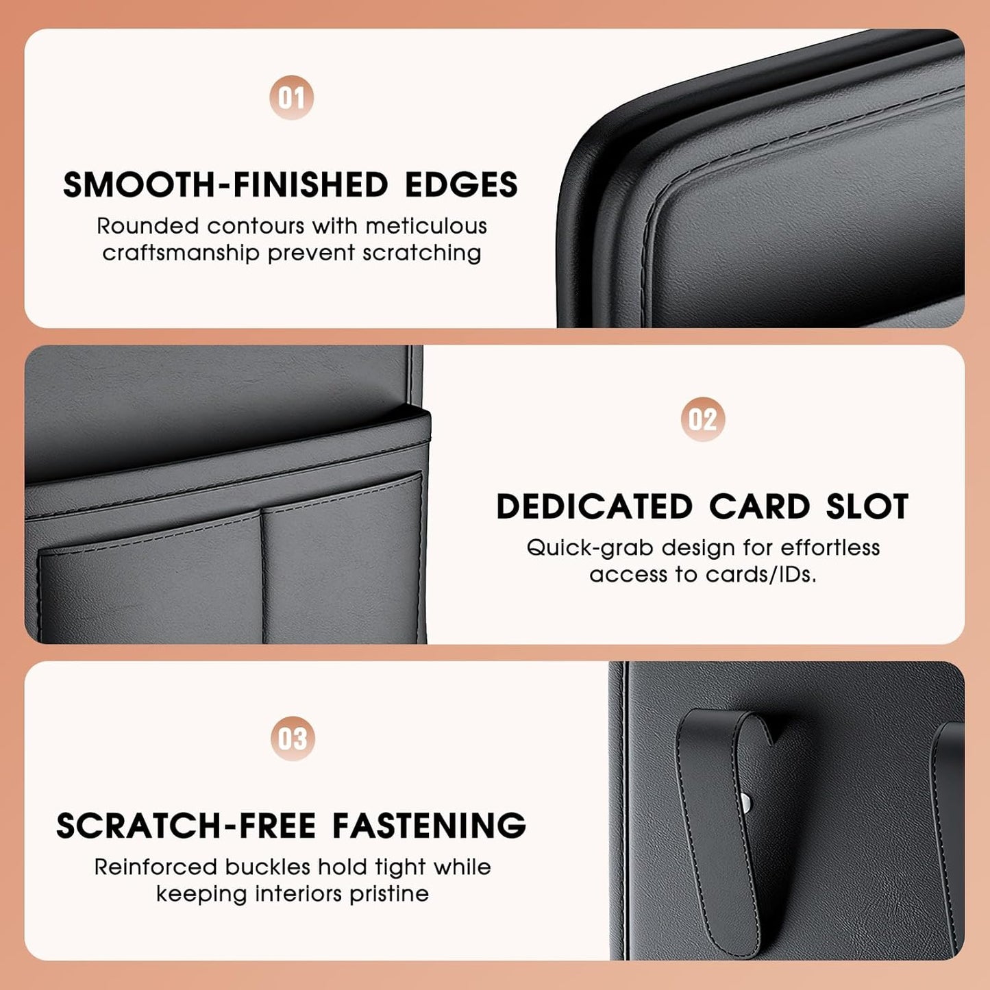 LEIWOOR Car Door Organizer & Cup Holder, Multifunctional Car Storage Box, Trash Can, Large Capacity Storage Bag, Foldable Side Storage Pouch, Interior Accessory for Sedan SUV Truck (Multi-Pocket Pro)