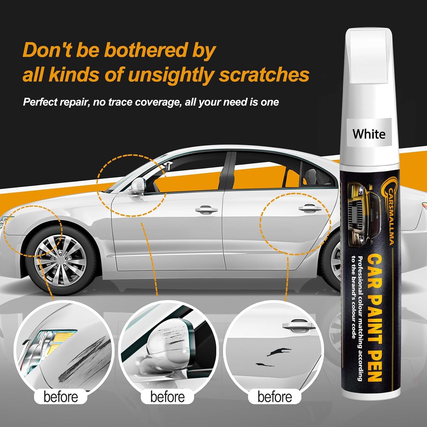 KBY Boulder Gray Car Touch Up Paint for Nissan, Color Accurate Car Paint Scratch Repair Pen Kit Quick &amp; Easy Fix Vehicle Chips and Automotive Nicks Scuff