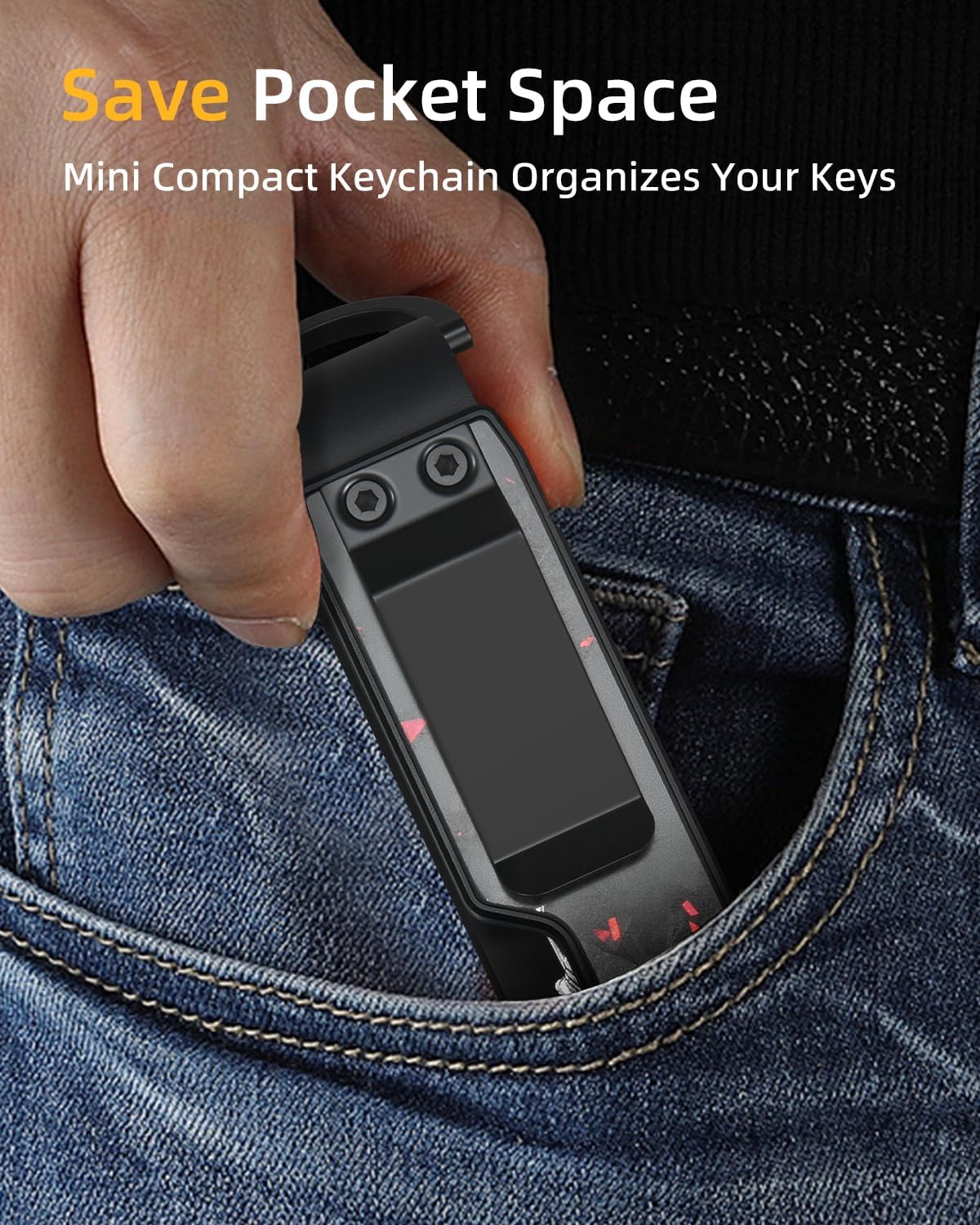 Keychain Key Holder Keychain Tile For Men/Women Key Finder Ring/Organizer for Car Keys Keyring Accessories 2-5 Keys