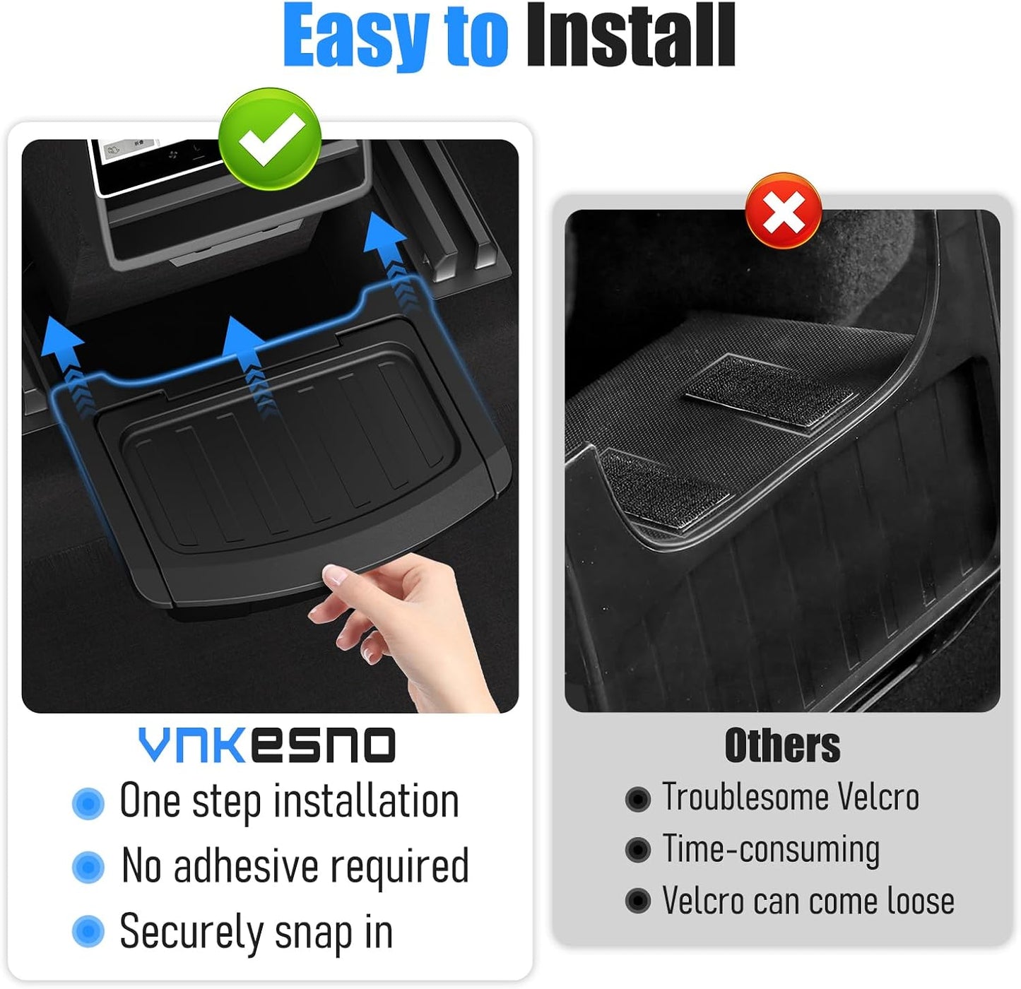 2026 Upgrade Rear Center Console Organizer for Tesla 2025-2026 Model Y Juniper Accessories, Partitioned Storage & Stable Installation, Seat Backseat Storage Trash Can Bin for Tesla Model Y Juniper
