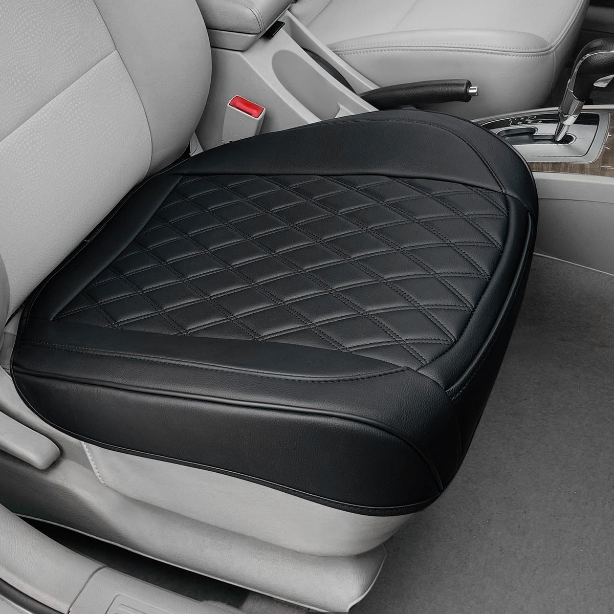 BEITK 2 Pack Leather Front Car Seat Bottom Covers Beige