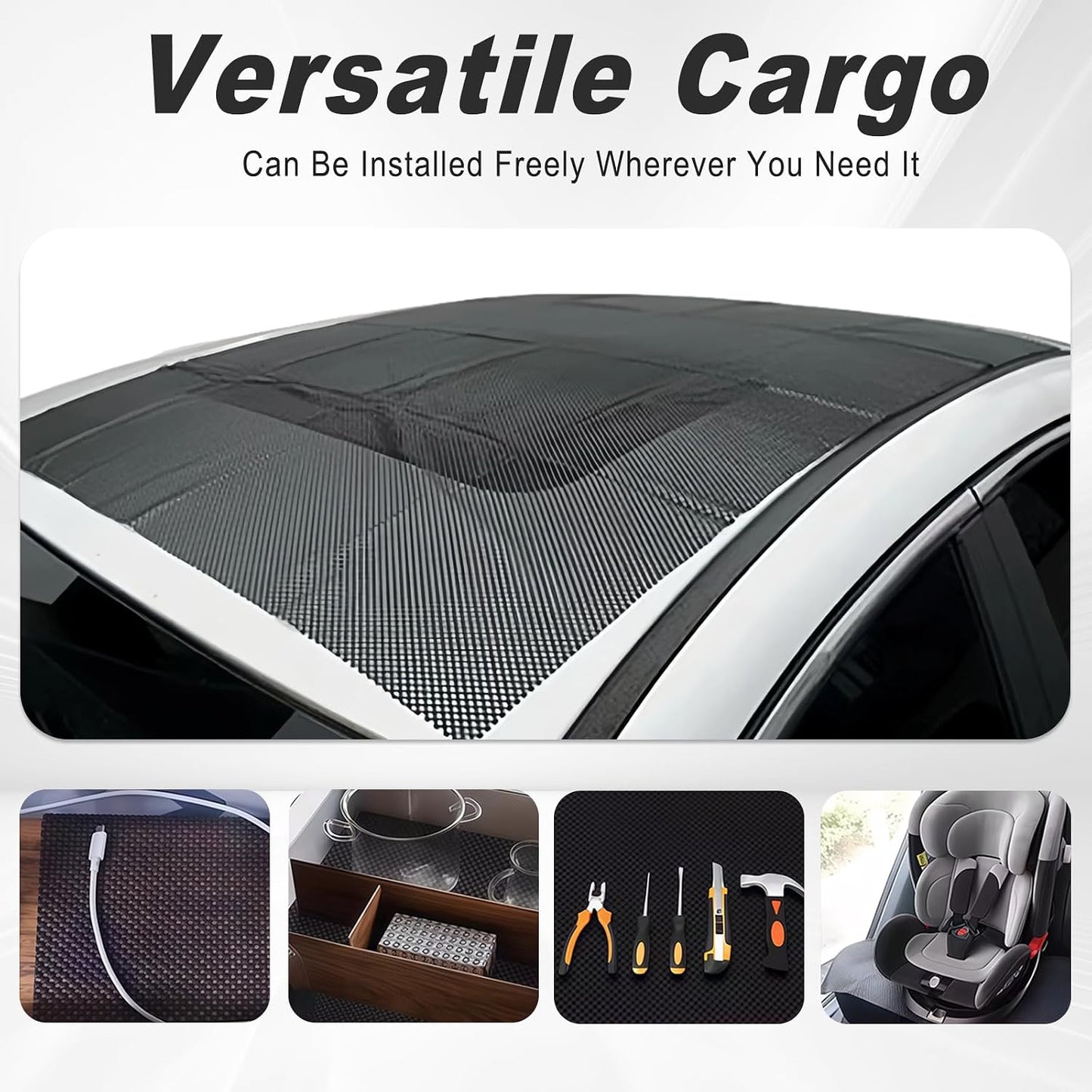 Roof Rack Pads, Universal Non-Slip Car Roof Mat, All Weather Protective Liner for Cargo Bags Protective Mat, Scratch Prevention, Fit Most Vehicles (47.24" x 39.37 ")