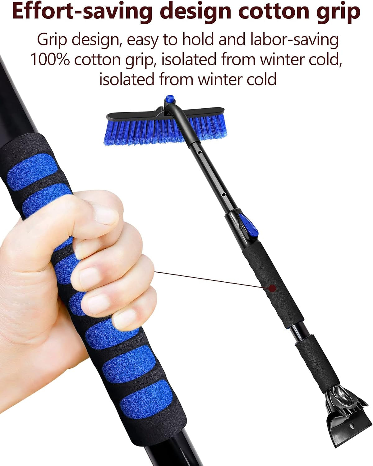 44'' Snow Brush Ice Scraper for Car Windshield Window