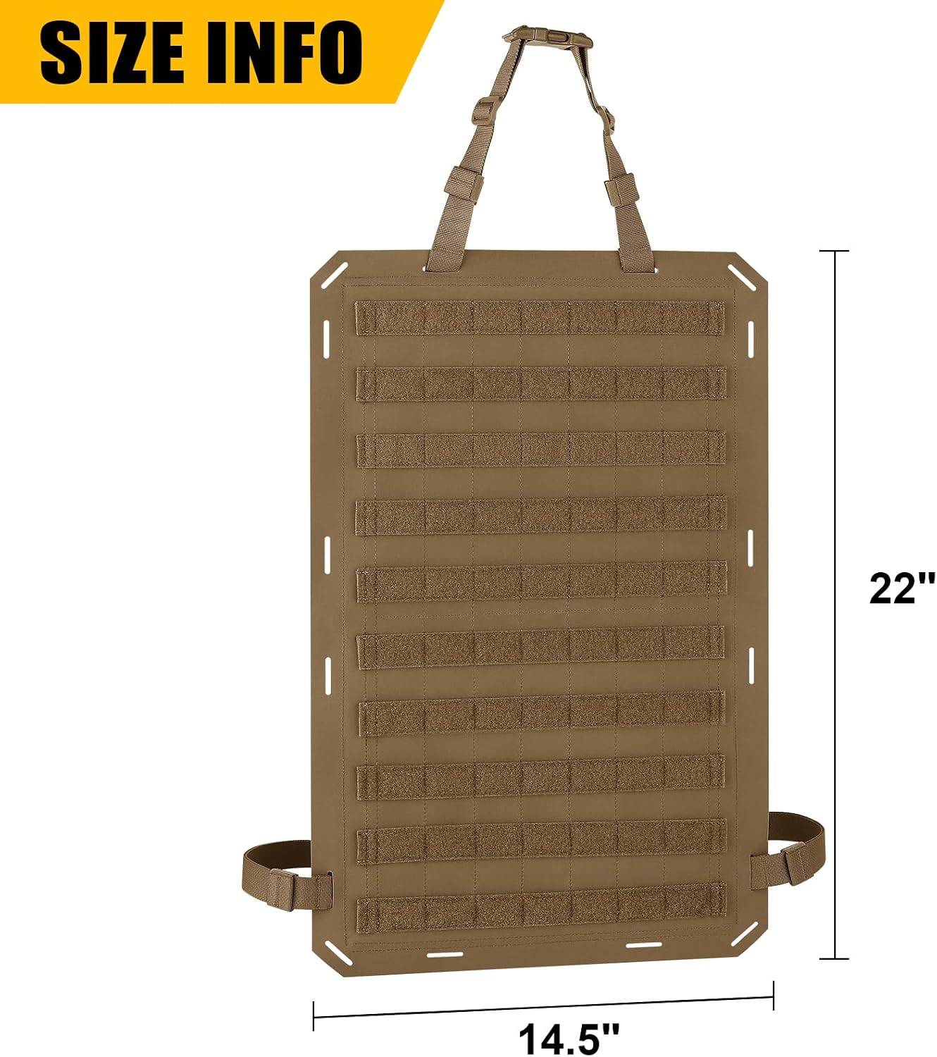 Molle Panels for Car Back Seat, Tactical Seat Back Organizer Covers for Vehicles Truck, Tactical Car Accessories Foldable for Universal Automotive(CB-Foldable)