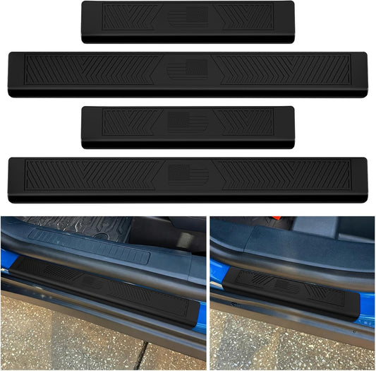 Door Sill Protector Compatible with 2022-2025 2026 Ford Maverick Outer Door Step Protector Side Edge Step Guard Car Door Dust Shield Cover 2024 Maverick Exterior Accessories (4PCS)