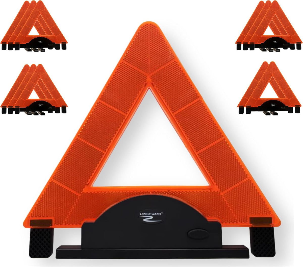 Lumen Wand 12 Pack LED Reflective Roadside Warning Emergency Triangle