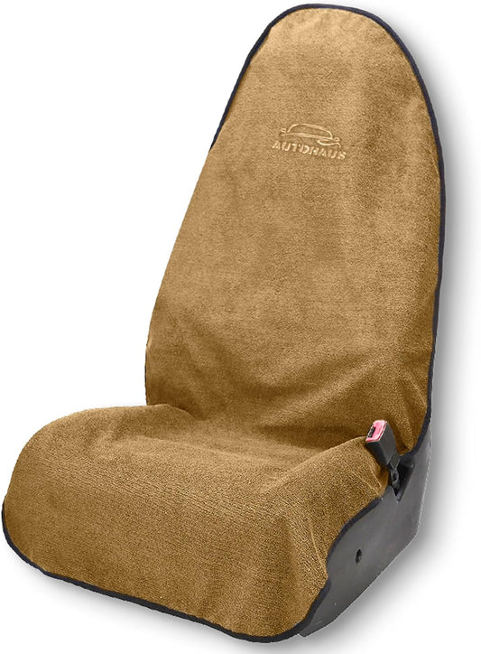 Waterproof Car Seat Towel Cover, Towel that Goes Over Car Seat for Sweat Protection, Quick-Dry Microfiber, Non-Slip Backing, Machine Washable, Fits Cars SUVs Trucks