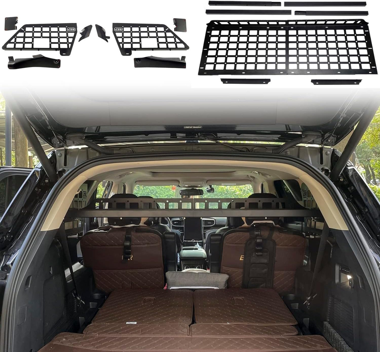 for Ford Explorer 2020-2024 Car Trunk Rack Shelf Luggage Storage Panel Organizer Car Accessories
