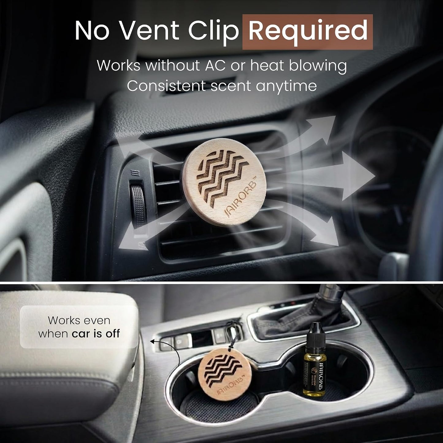 Car Air Freshener, No More Hanging Air Fresheners That Fades Quickly, Control Car Scent & Strength, Refresh Good Smells w/Long Lasting Drops from USA Made Oils Para Carro (Mango Pitaya)