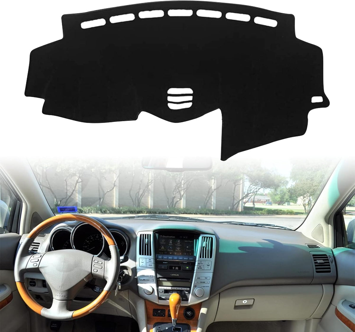 Dashboard Cover Dash Cover Mat Pad DashMat for 1998-2010 VW Volkswagen Beetle (Black Edge)