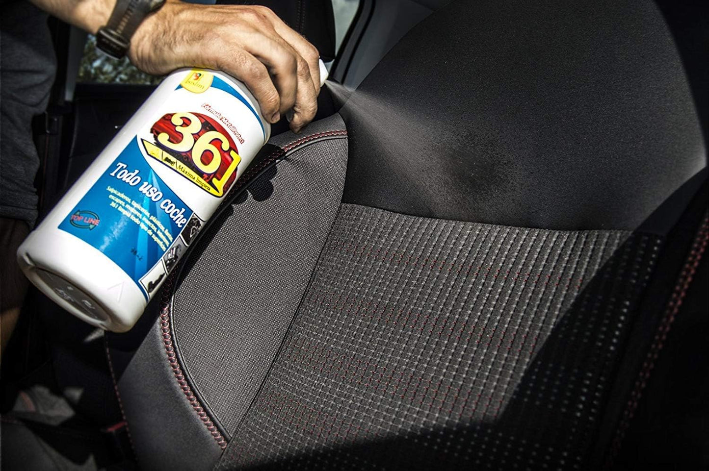 Sisbrill 361 Multi Purpose Car Interior Cleaner Spray - Stain Remover Seat Cleaner, Upholstery, Dashboard, Leather - Car Cleaning Supplies Interior and Exterior - 25 fl oz