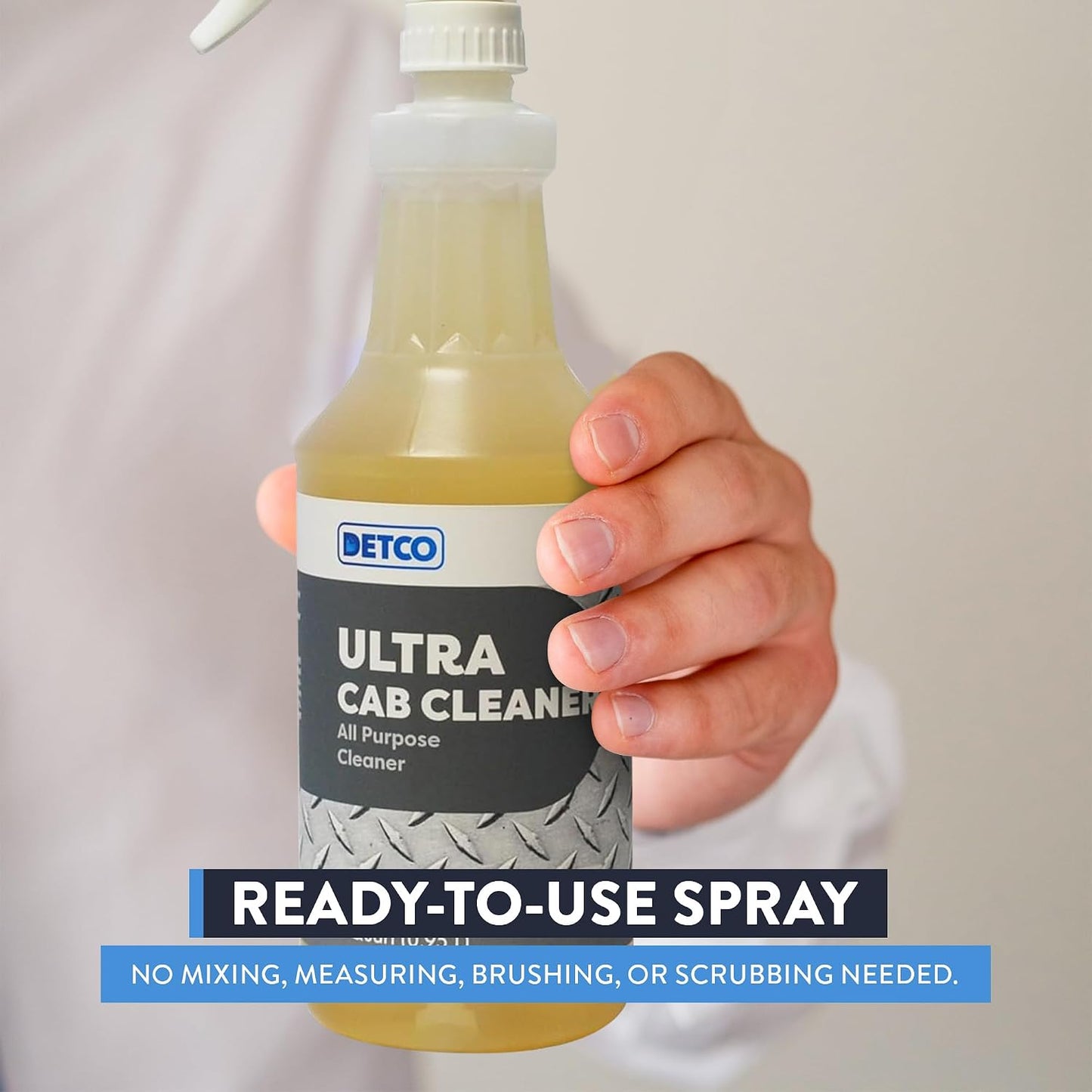 ULTRA CAB CLEANER - Heavy Duty Cleaner for Cars, Trucks, & Vehicles, Interior Detailer for Seats, Carpets, Vinyl, Fabric, Leather, Upholstery, Headliner, & Dash, 32 Ounce Spray