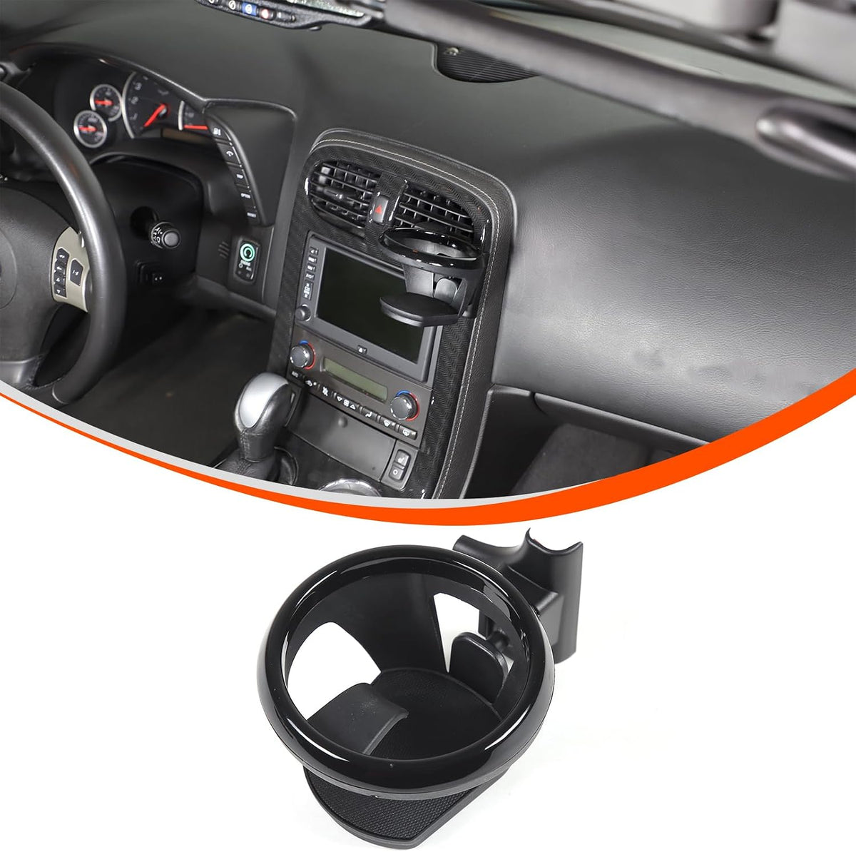 Car Air Vent Cup Holder Compatible with Chevy Corvette C6 2005-2013, Car Cup Holder Expander Adapter, Dashboard Cup Holder Beverage Holder Accessories