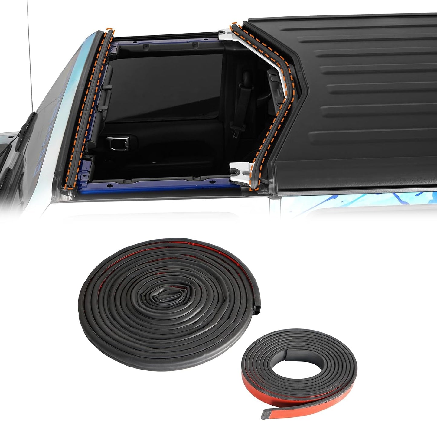 Hooke Road Hardtop Freedom Panel Seal Kit Weather Stripping for 2007-2026 Jeep Wrangler JK JL Gladiator JT, Roof Top Drip Strip Leak Fix Wind Noise Fix Kit