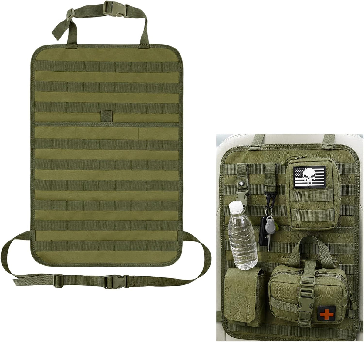 Tactical Car Seat Back Hanging Organizer (Khaki)
