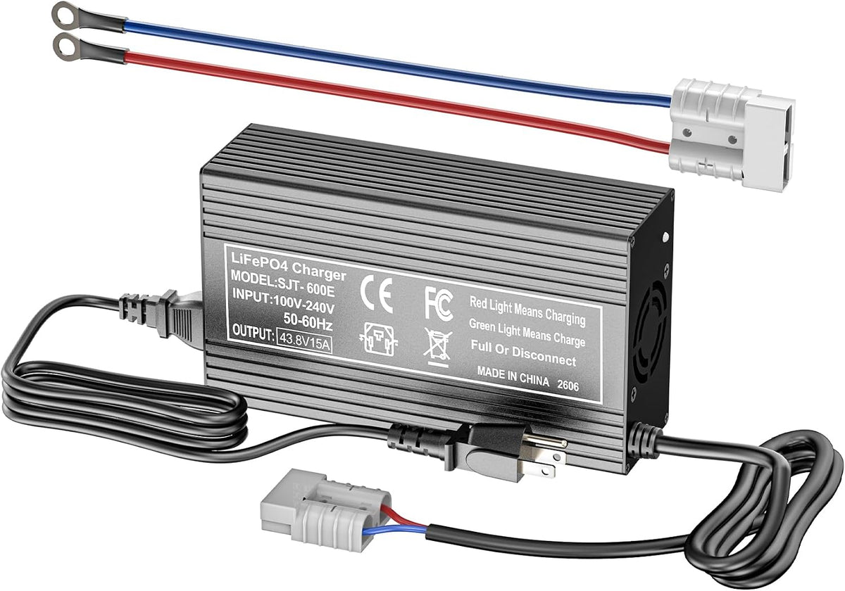 29.2V 20A Lithium Battery Charger, LiFePO4 Battery Charger AC-DC Smart Charger with Anderson Connector LED Indicator Special for 24V/25.6V Deep Cycle Rechargeable Batteries of Car, Truck, Boat, RV