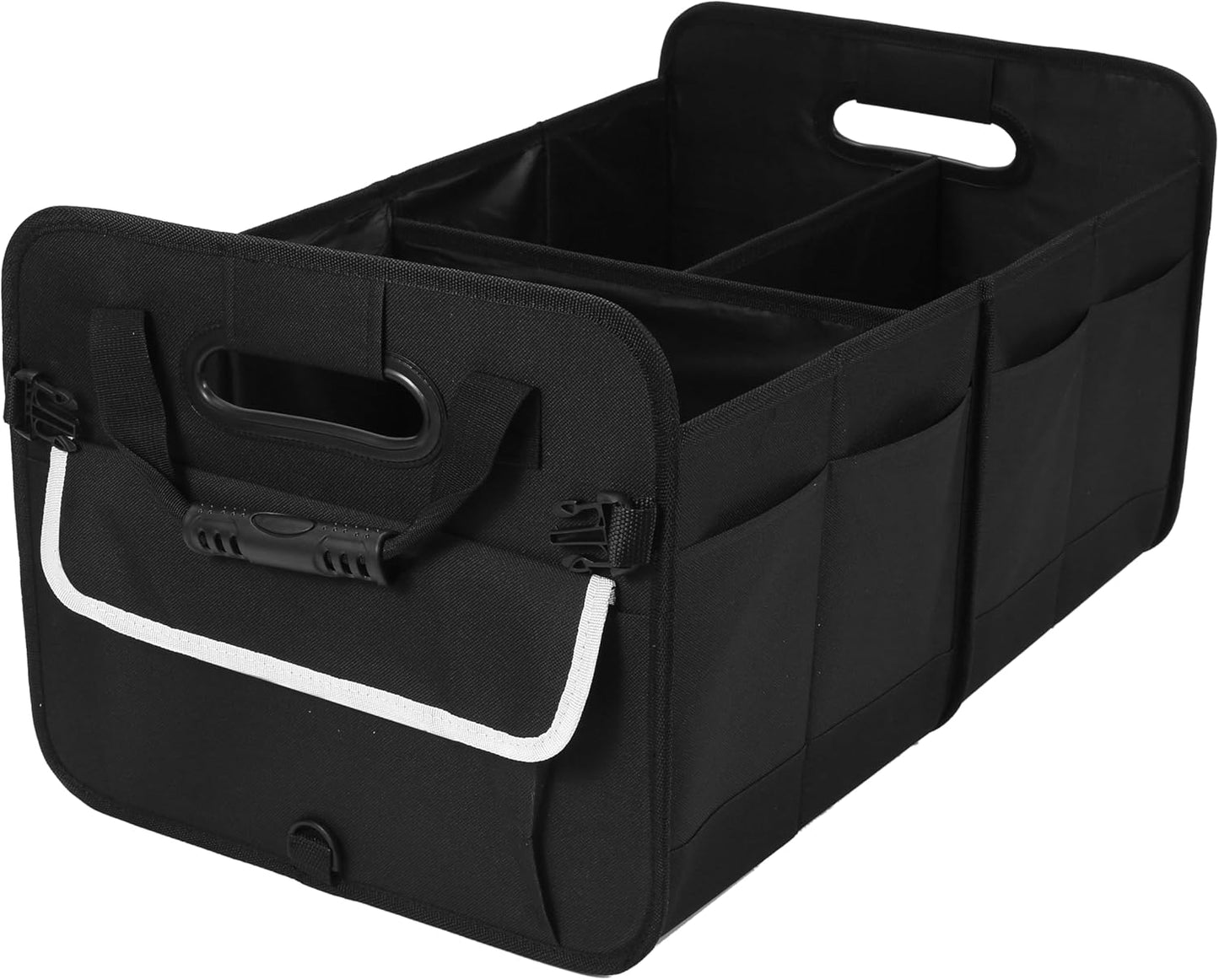 titiyiof Trunk Organizer for SUV & Sedan, Car Organizers and Storage, Waterproof Collapsible & Adjustable Straps, 70L Sturdy Car Organization for Car Accessories, Tools, Sundries (Black B, Large-A)
