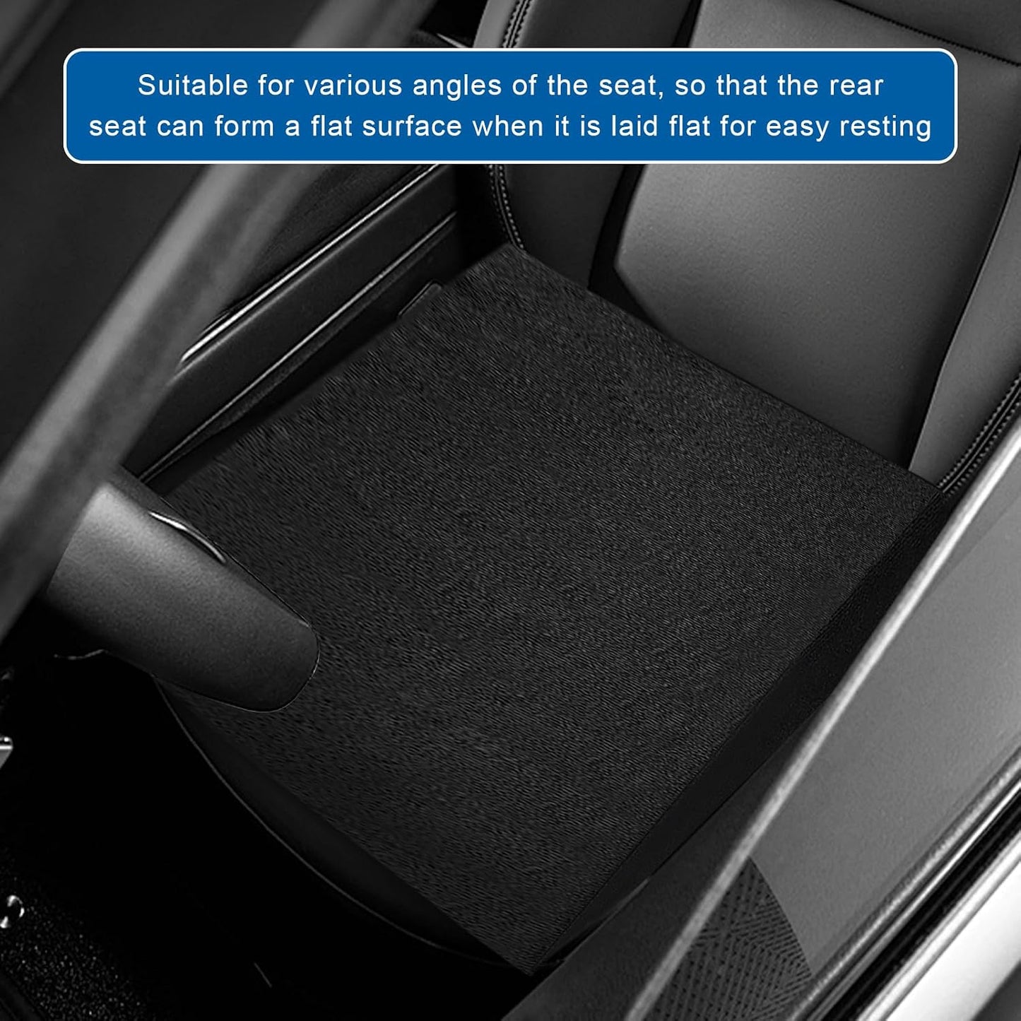 Auto Seat Wedge Leveling Cushion, Breathable Fabric Rear Seat Leveling Mat Support Cushion, Ergonomic Angled Design Backseat Pad Pain Relief Pad for Car Office Outdoor