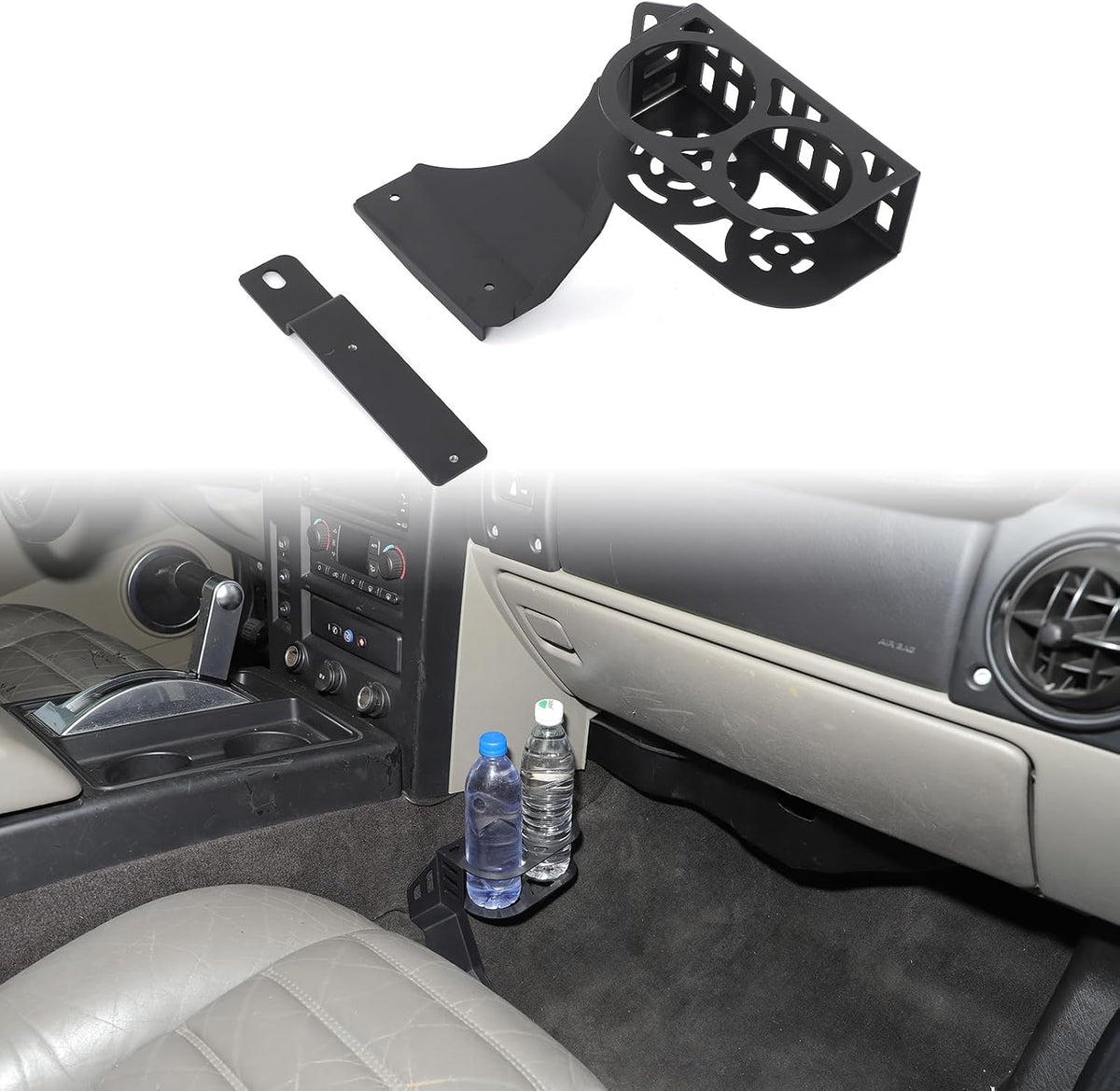 PIUGILH Passenger Seat Lower Cup Holder Compatible with Hummer H2 2003-2009, Aluminum Alloy Underseat Water Cup Holder Expander Bracket