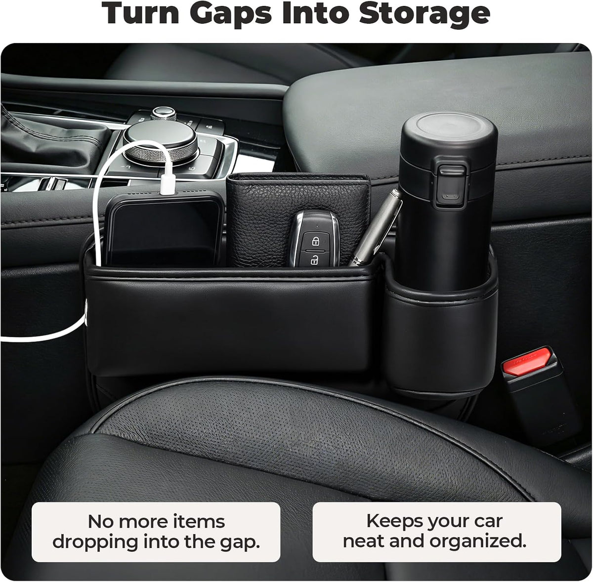 Universal Fit Car Seat Gap Filler Organizer