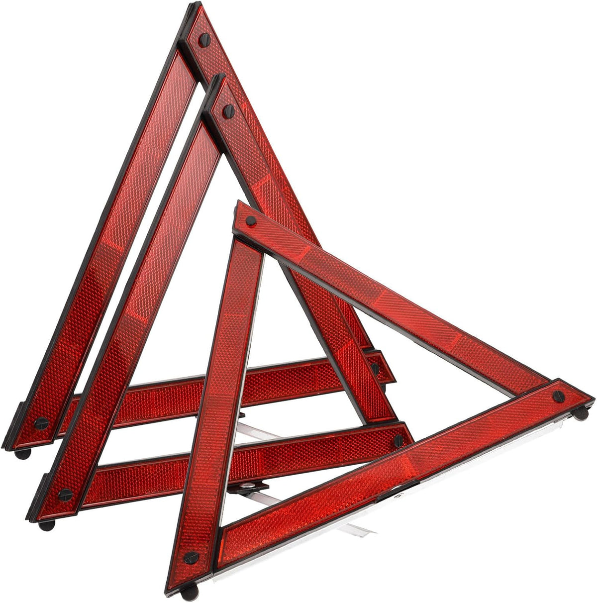 Roadside Safety Triangles 3pcs ABS Triangular Emergency Reflectors