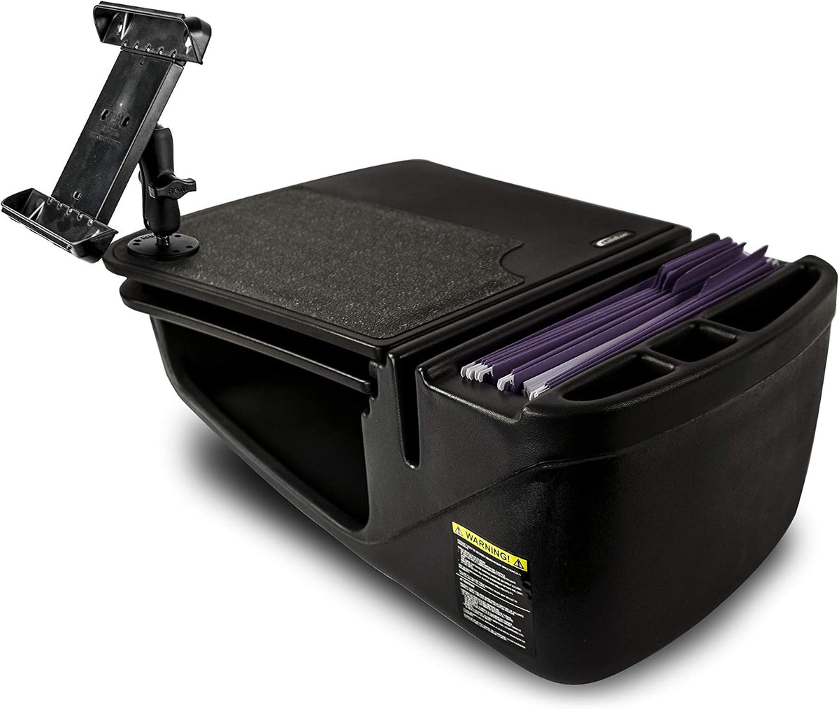 AutoExec GripMaster Car Desk for Your Vehicle Workstation and Mobile Office, Natural Birch