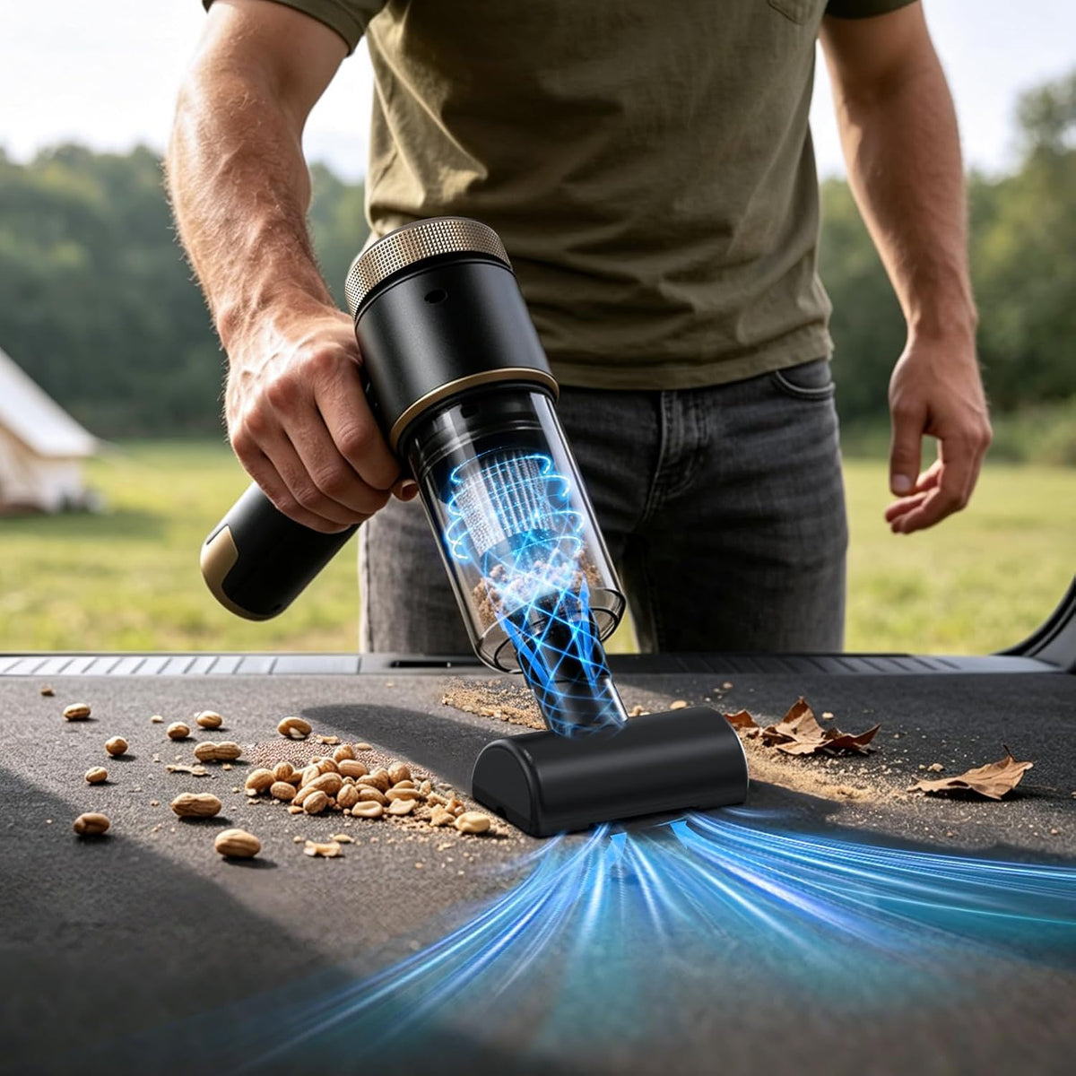 Car Vacuum, 20000PA Powerful Suction 6000mAh up to 40 Minutes Black