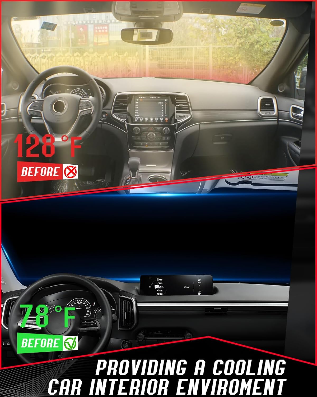Custom Fit Windshield Sun Shade for Toyo-ta Land Cruiser 2024-2026