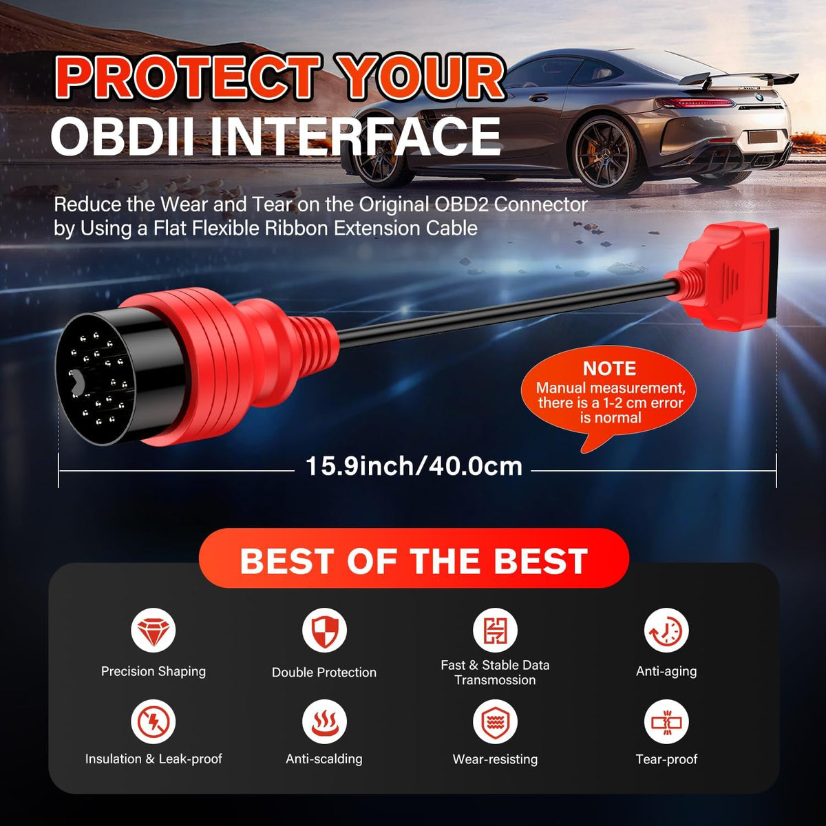 Autel Original 20 Pin to 16 Pin OBD2 Cable for BMW