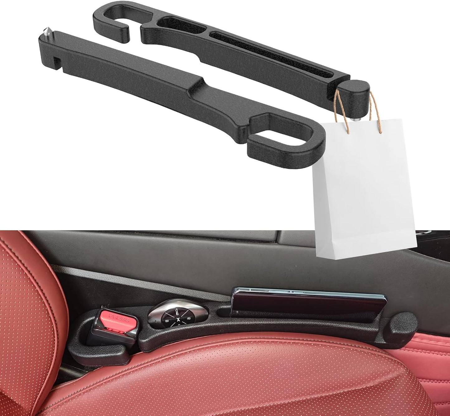 Car Seat Gap Filler 2PCS, Storage Organizer Prevents Items from Falling