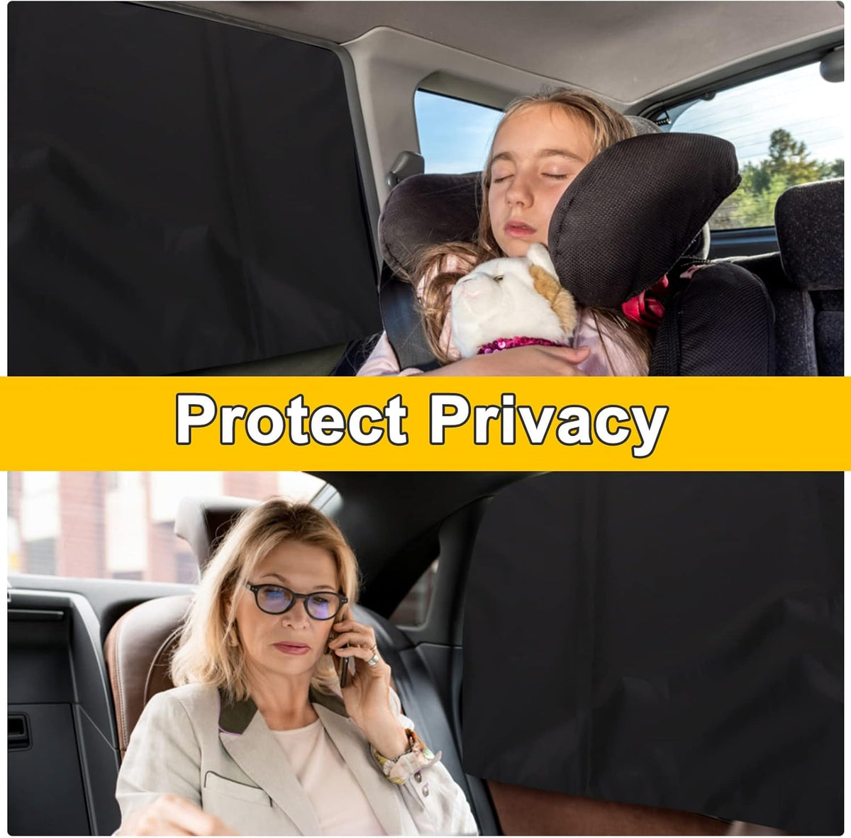Lechin Magnetic Car Side Window Sun Shades for Baby, 2 PCS, 31.5 x 20 in | 10 M40 Magnets, UPF50+, Block Heats and UV Rays
