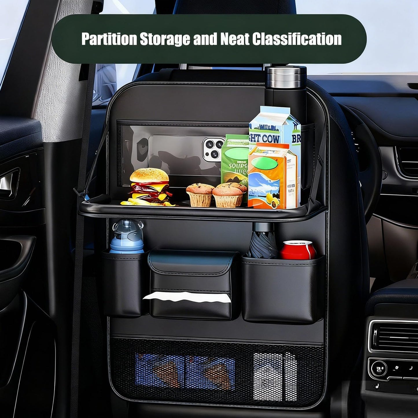 2 Pack - Back Seat Car Organizer, Car Organizerr, Back Seat Organizer, Seat Organizer, Car Organizer and Storage Box, Back of Seat Car Organizer, Seat Back Organizer.