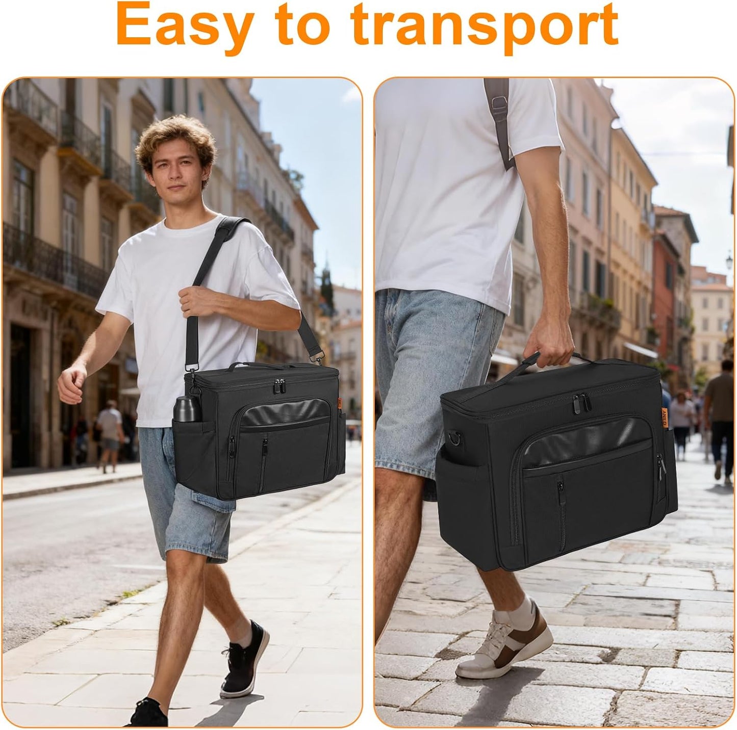 ANILD Front Car Seat Organizer and Office Work Truck Organizer with Multifunctional Pockets and Padded Shoulder Strap, Compatible with Cars, Trucks and Vans