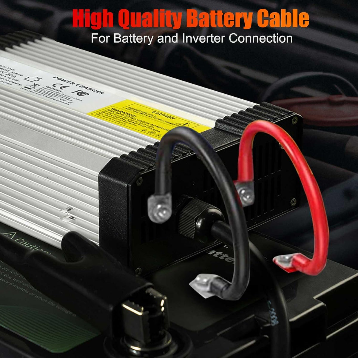 Linkstyle 6PCS 2 AWG Battery Cables 6 Inch, Heavy Duty Pure Copper Battery Bank and Inverter Cable Set with Tinned Copper 3/8" Lugs Terminals, for Solar, RV, Marine, Truck, Automotive 12V-48V