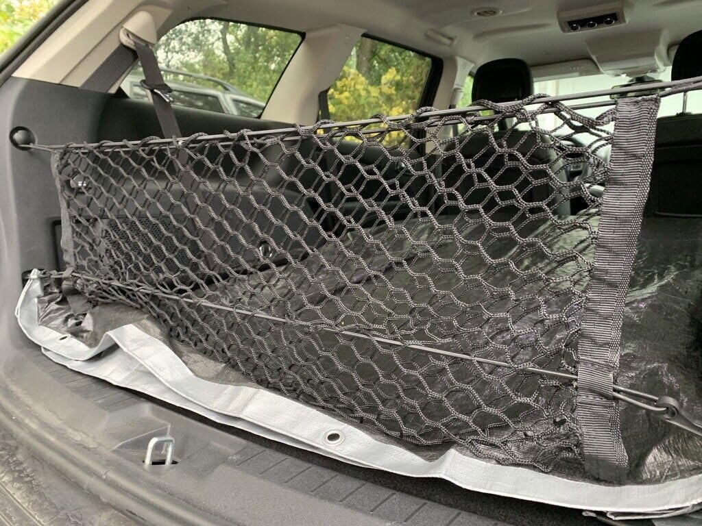 Rear Trunk Organizer Cargo Net for Dodge Journey 2009-2020 – Envelope Style Cargo Net for SUV - Premium Mesh Car Trunk Organizer Vehicle Carrier Storage -Compatible with Journey