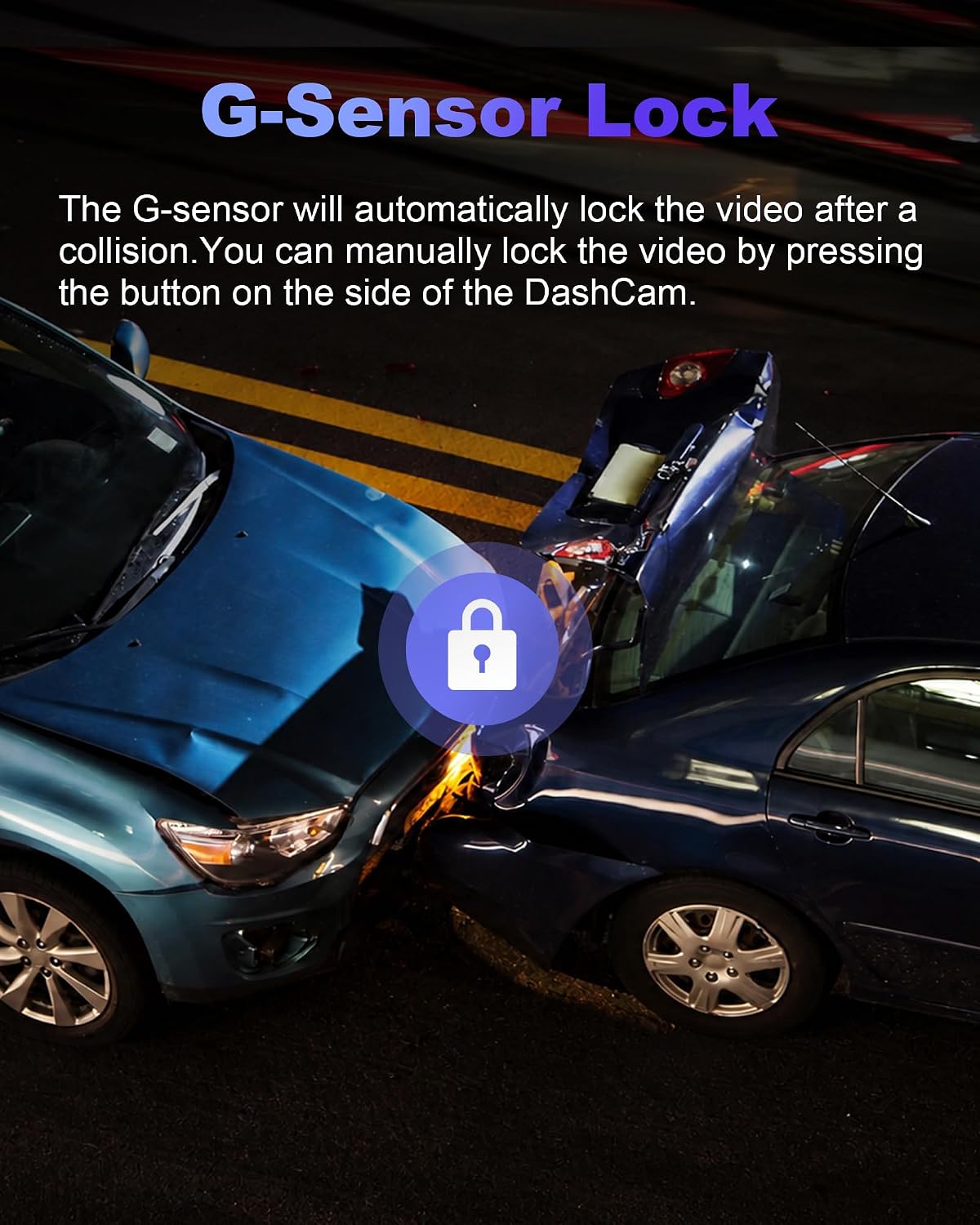 Dash Cam Front and Rear 4K+1080P, 5GHz WiFi, App Control, with 64GB Card