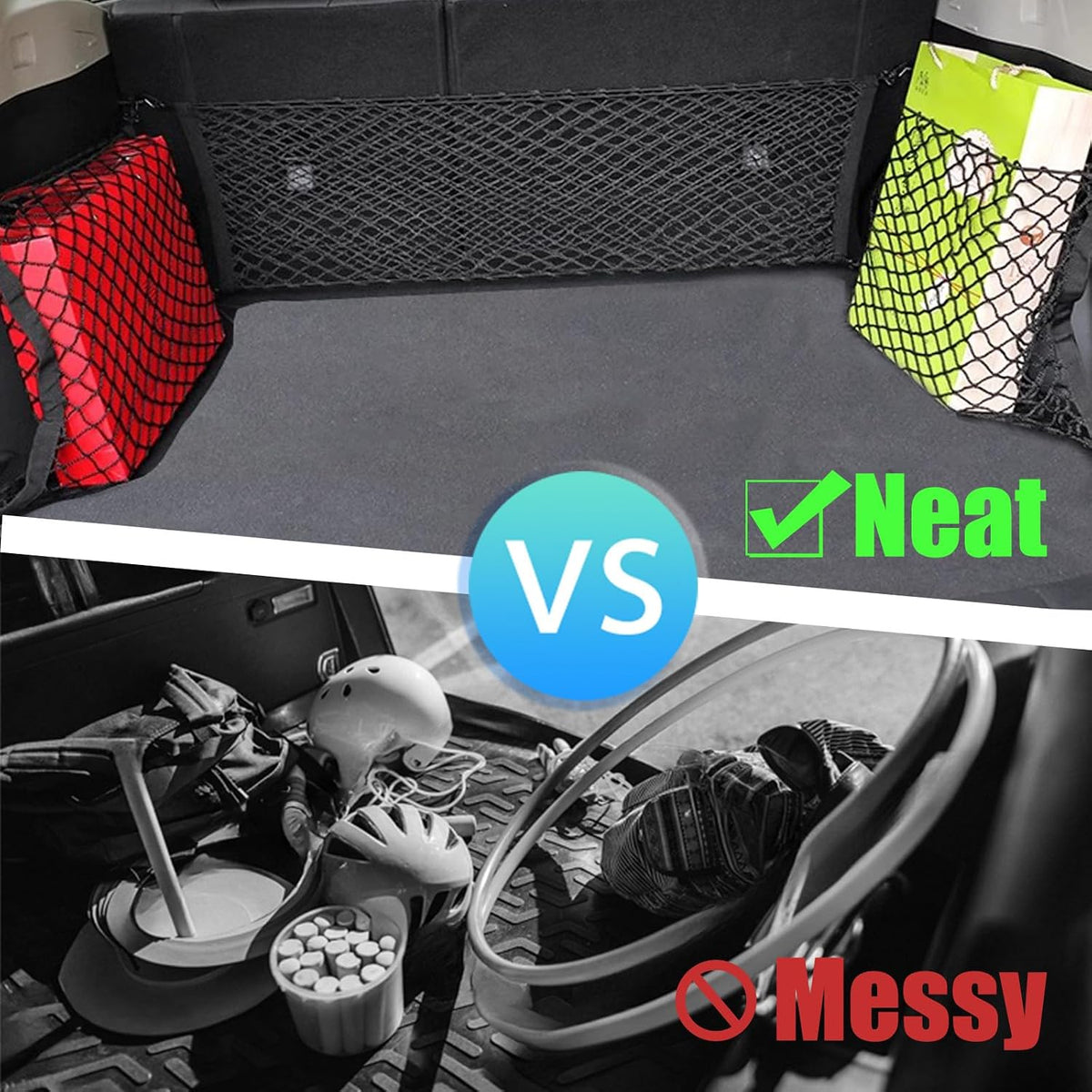 Trunk Cargo Net Organizer Compatible with Subaru Forester Accessories 2PCS