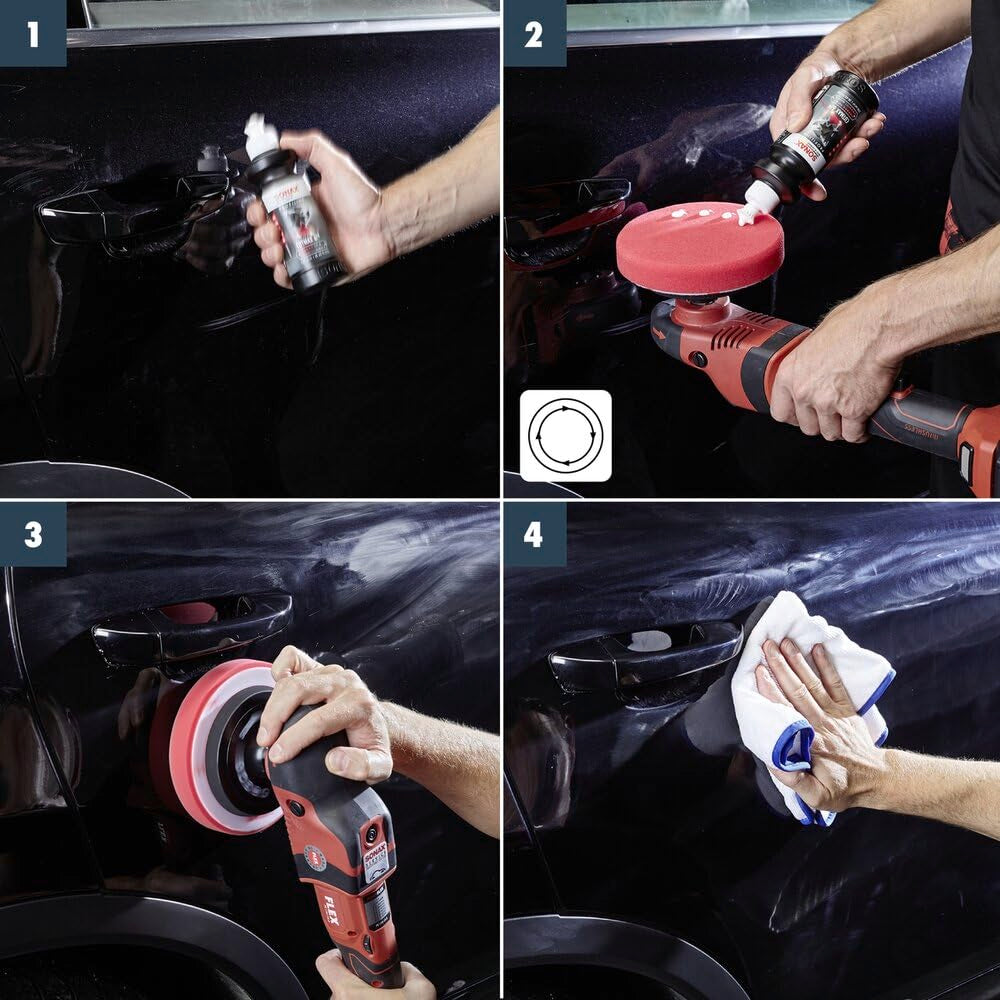 SONAX CutMax Compound 246141 | High-Abrasive Paint Correction Polish for P1500 Grit Sanding Marks | Silicone-Free, Dust-Free, and Odorless | Long Buffing Cycle for Severe Weathered Paint | 250ml