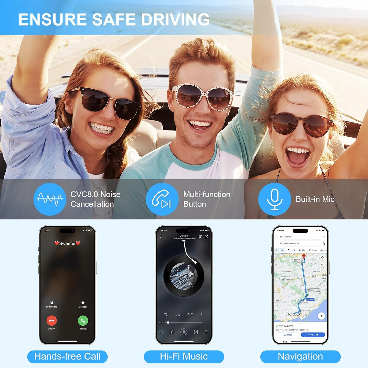 3.5mm Aux Bluetooth Car Adapter, Wireless Audio Receiver for Car/Speaker