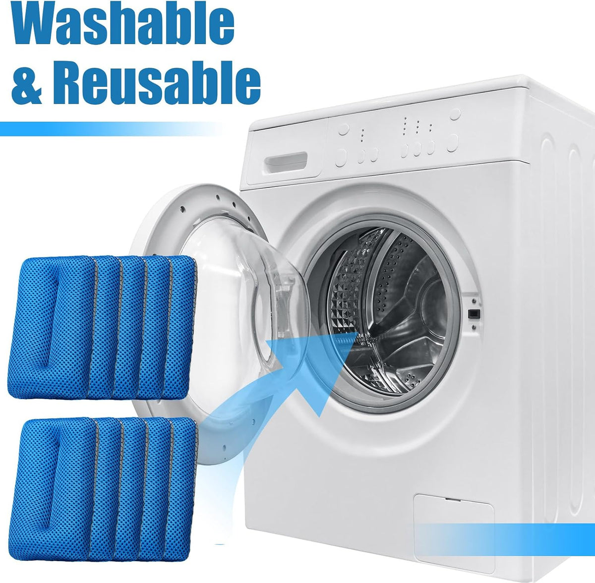 SiliFine 10 Pcs Two Sided Tar Microfiber Sponge for Cars Wash Scrubber Pads