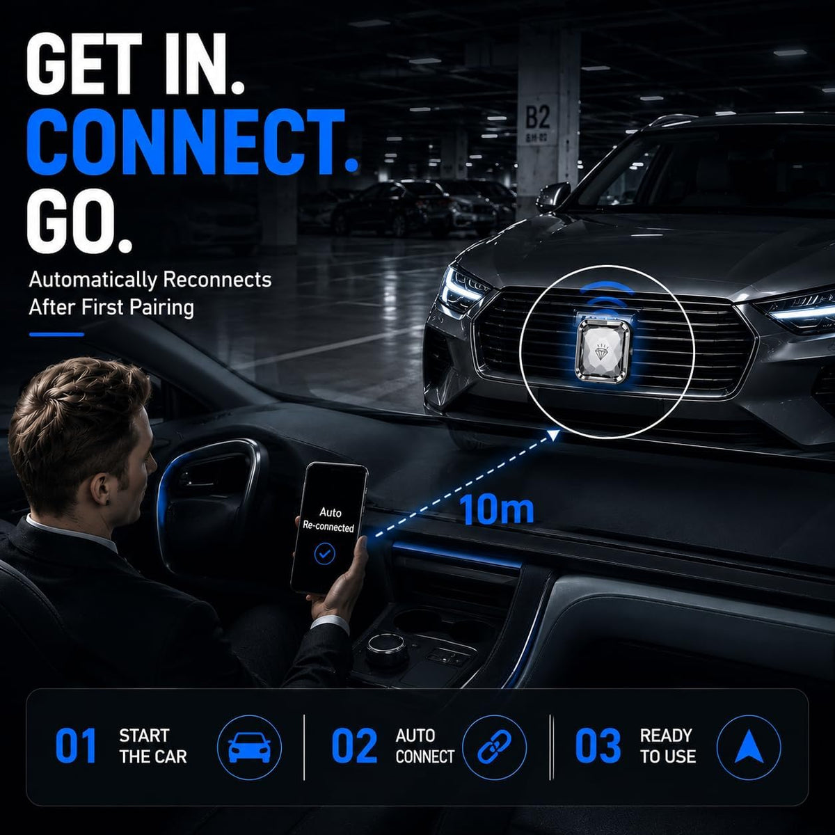 Wireless CarPlay Adapter, 2-in-1 Wireless CarPlay & Android Auto Adapter for Factory Wired CarPlay Cars, Auto Reconnect, Bluetooth 5.0, 5GHz WiFi, OTA Updates, Plug and Play USB Adapter
