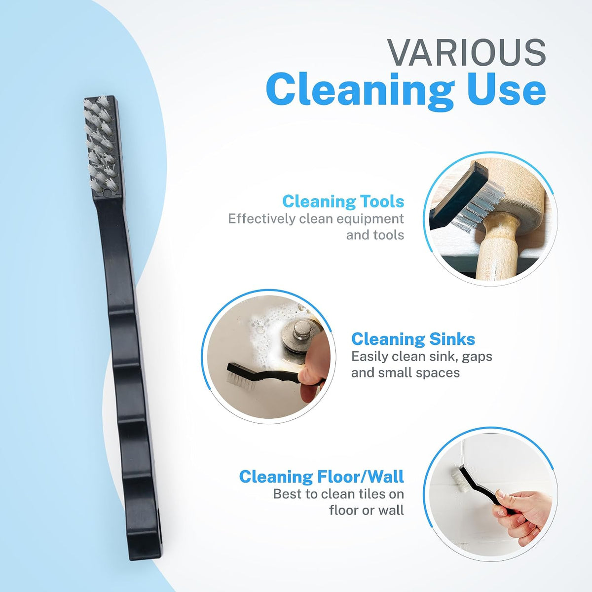 Nanoskin Toothbrush Detail Brush Set for Precision Cleaning, 6 Pack