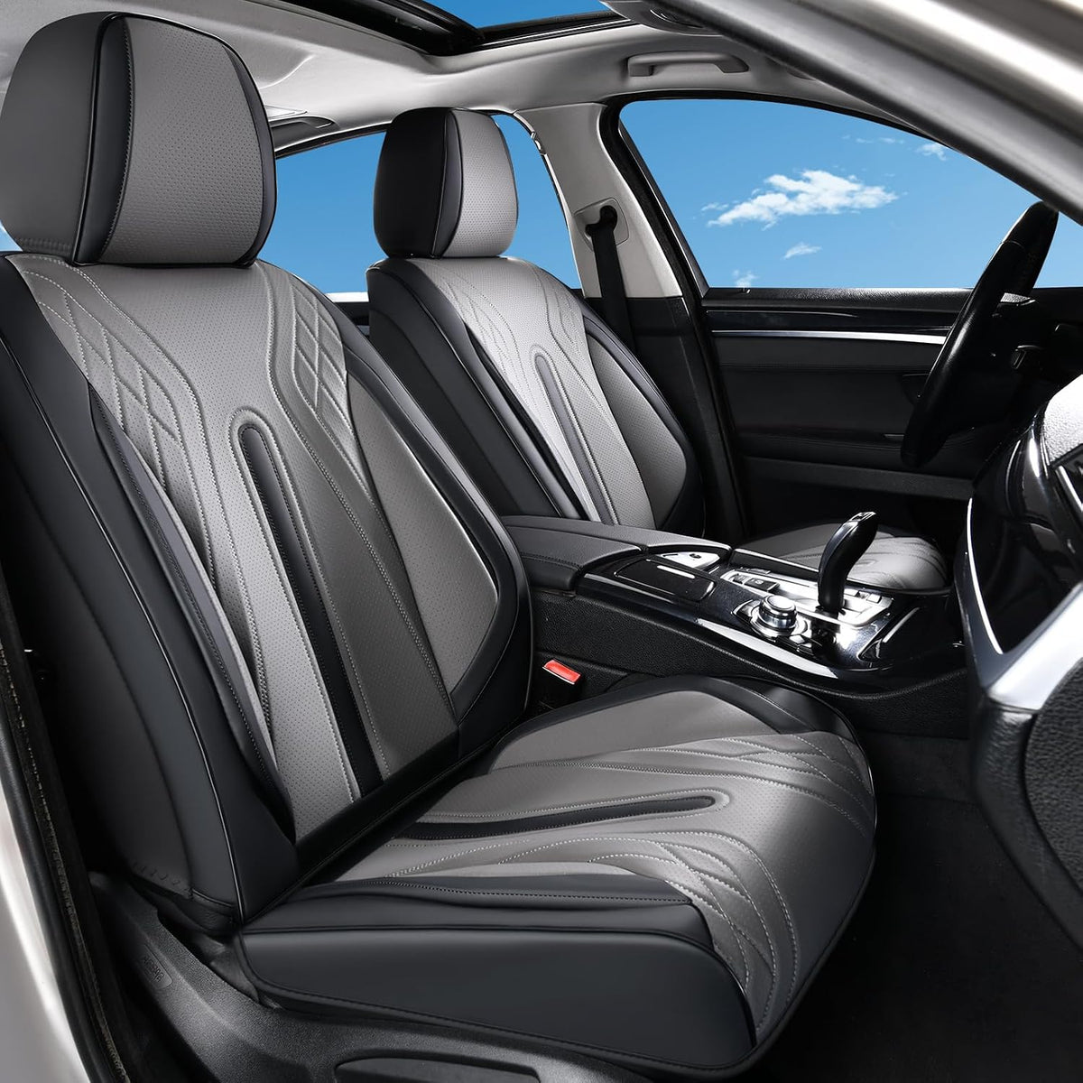 Huidasource Rear Seat Covers, Universal Fit for Cars SUVs Trucks, Coffee