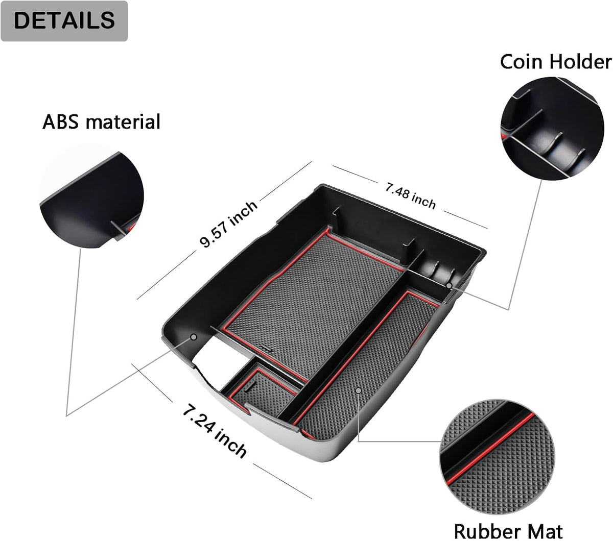 HGWEI Center Console Organizer for Kia Telluride 2020-2025 2026 Accessories