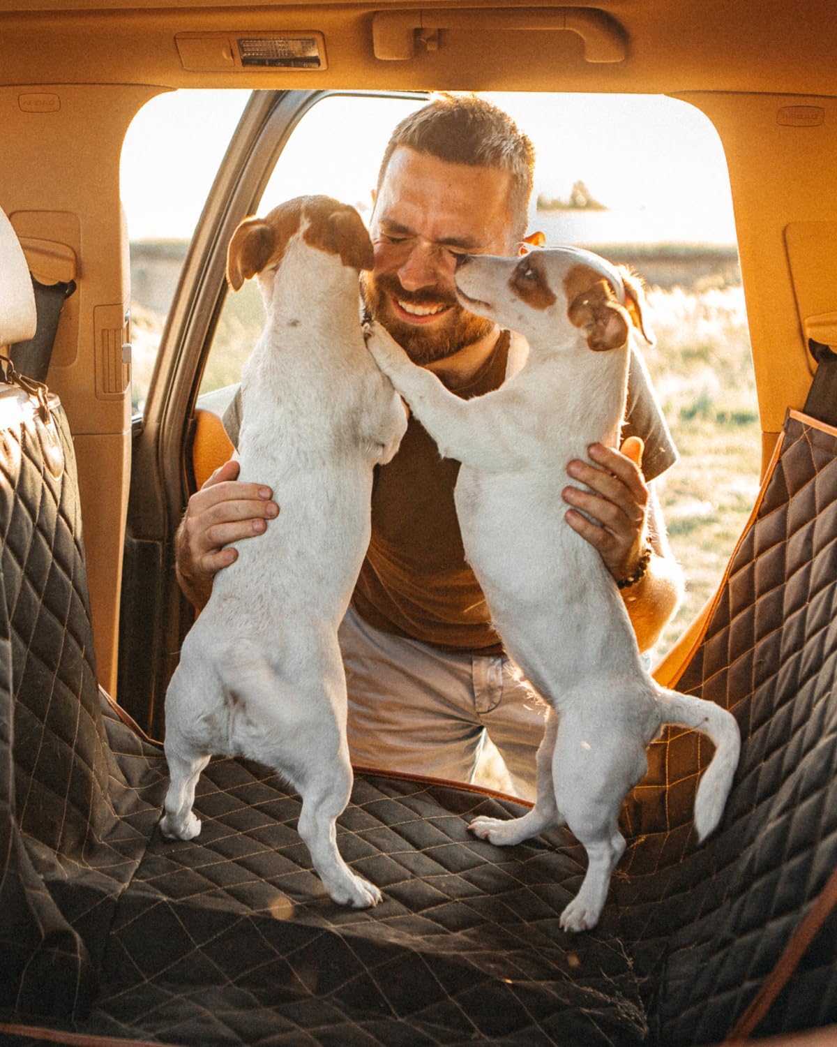 Owleys Back Seat Extender for Dogs Premium Dog Hammock for Car | Pet Cover for Dogs | Dog Covers for Cars Back Seat
