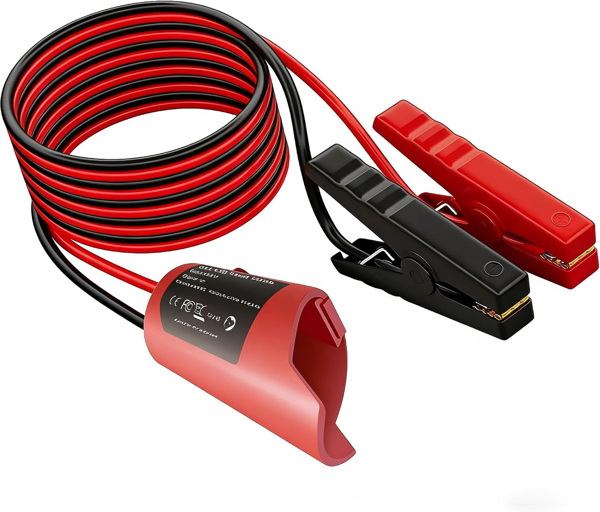 Jumper Cables Compatible with Ryobi 18V Battery Jumper Starter, 8AWG 2FT Booster Cable with Adapter Alligator Clip, 392°F/200℃ Heat Resistant Silicone Wire for Jump Starting Cars and RVs