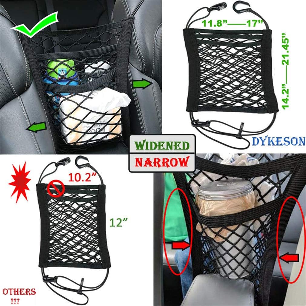 DYKESON Dog Car Net Barrier with Mesh Organizer, Pet Divider for Cars, SUVs