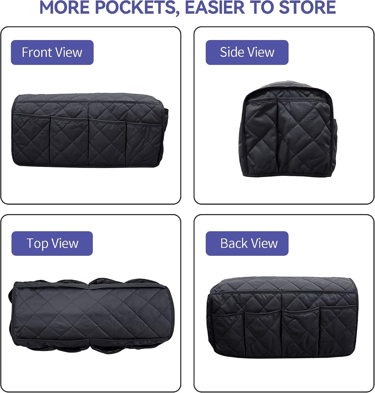 MEHIDFY Armchair Caddy, Waterproof Sofa Armrest Organizer, Non Slip Recliner Organizer, Remote Holder for Recline, Recliner Caddy with 14 Pockets Storage for TV Remote, Phone, Magazine (Black)