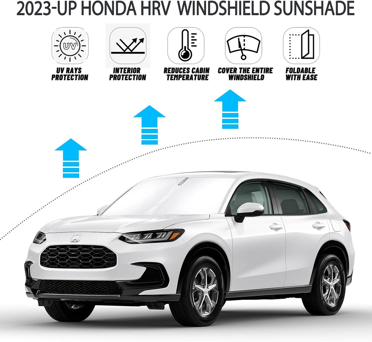 Windshield Sun Shade for 2023 2024 2025 2026 Honda HRV HR-V Accessories